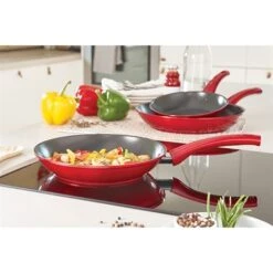 Lot De 3 Poêles Antiadhérentes Prestige Rubis 20, 24 Et 28 Cm -Cuisine À Domicile 13920 2 3 Lot de 3 poeles antiadherentes Prestige Rubis 20 24 et 28 cm Mathon