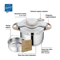 Cocotte-minute® Clipsominut Eco Respect 7,5 L Natural -Cuisine À Domicile 273091 2 1 Cocotte minute clipsominut eco respect 7 5 L natural Seb