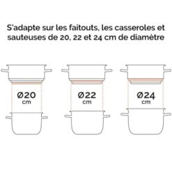 Panier Vapeur Multidiamètre 20, 22, 24 Cm -Cuisine À Domicile 274020 3 2 Panier vapeur multidiametre 20 22 24 cm Mathon