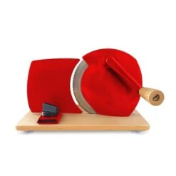 Jupiter Trancheuse Manuelle Lame 17 Cm Et Plateau Bois Massif Rouge