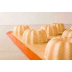 Plaque De 8 Empreintes Mini-cakes Striés -Cuisine À Domicile 512199 2 2 Plaque de 8 empreintes mini cakes stries Silpat