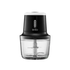 Hachoir électrique Sans Fil Rechargeable 2 Vitesses Bol Verre 200 W